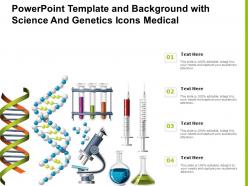 Powerpoint template and background with science and genetics icons medical