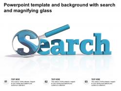 Powerpoint template and background with search and magnifying glass