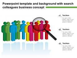 Powerpoint template and background with search colleagues business concept
