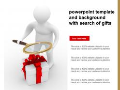 Powerpoint template and background with search of gifts