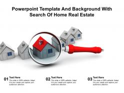 Powerpoint template and background with search of home real estate
