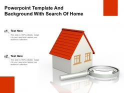 Powerpoint Template And Background With Search Of Home