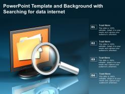Powerpoint template and background with searching for data internet