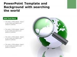 Powerpoint Template And Background With Searching The World
