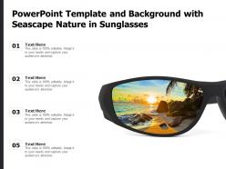 Powerpoint template and background with seascape nature in sunglasses