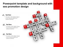 Powerpoint template and background with seo promotion design