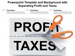 Powerpoint template and background with separating profit and taxes