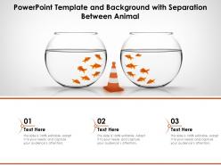 Powerpoint template and background with separation between animal