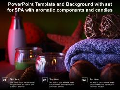 Powerpoint template and background with set for spa with aromatic components and candles