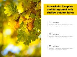 Powerpoint template and background with shallow autumn leaves