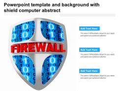 Powerpoint template and background with shield computer abstract