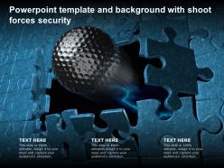 Powerpoint template and background with shoot forces security