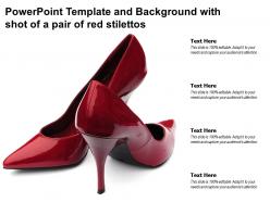 Powerpoint template and background with shot of a pair of red stilettos