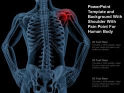 Powerpoint template and background with shoulder with pain point for human body