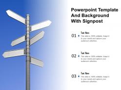 Powerpoint template and background with signpost