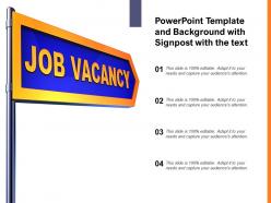 Powerpoint template and background with signpost with the text