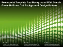 Powerpoint template and background with simple green halftone dot background design pattern