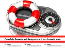 Powerpoint template and background with simple weight scale