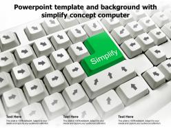 Powerpoint template and background with simplify concept computer