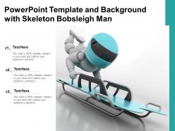 Powerpoint template and background with skeleton bobsleigh man