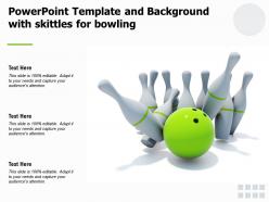 Powerpoint template and background with skittles for bowling
