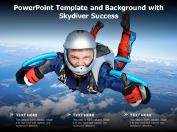 Powerpoint template and background with skydiver success
