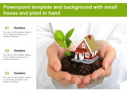 Powerpoint template and background with small house and plant in hand
