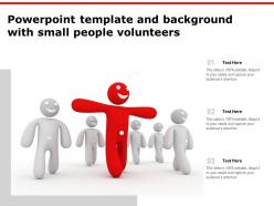Powerpoint template and background with small people volunteers