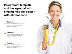Powerpoint Template And Background With Smiling Medical Doctor With Stethoscope
