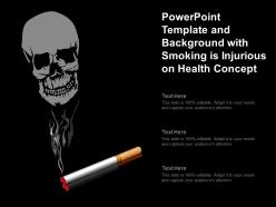 Powerpoint template and background with smoking is injurious on health concept