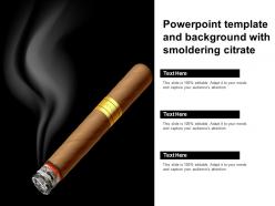 Powerpoint template and background with smoldering citrate