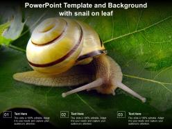 Powerpoint template and background with snail on leaf