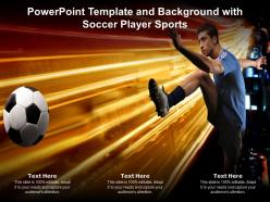 Powerpoint template and background with soccer player sports