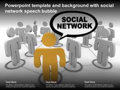 Powerpoint template and background with social network speech bubble
