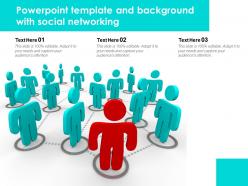 Powerpoint template and background with social networking