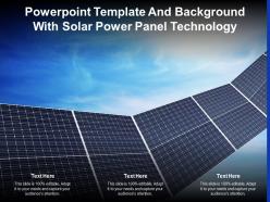 Powerpoint template and background with solar power panel technology