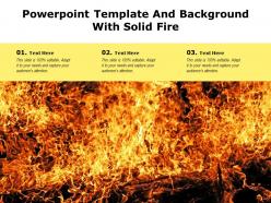Powerpoint template and background with solid fire
