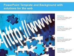 Powerpoint template and background with solutions for the web