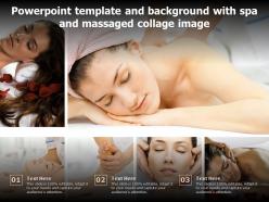 Powerpoint template and background with spa and massaged collage image