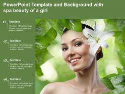 Powerpoint template and background with spa beauty of a girl