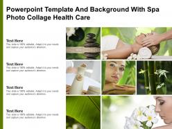 Powerpoint template and background with spa photo collage health care