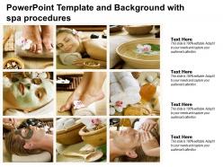 Powerpoint template and background with spa procedures