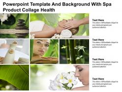 Powerpoint template and background with spa product collage health