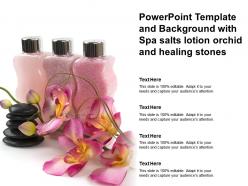 Powerpoint template and background with spa salts lotion orchid and healing stones