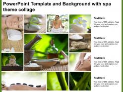 Powerpoint template and background with spa theme collage