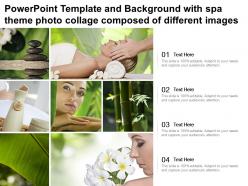 Powerpoint template and background with spa theme photo collage composed of different images