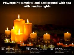 Powerpoint template and background with spa with candles lights