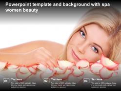 Powerpoint template and background with spa women beauty