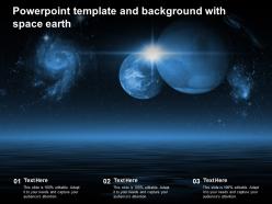 Powerpoint template and background with space earth