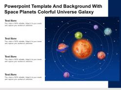 Powerpoint template and background with space planets colorful universe galaxy